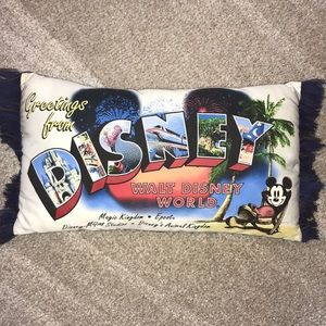 Walt Disney World decorative blue pillow